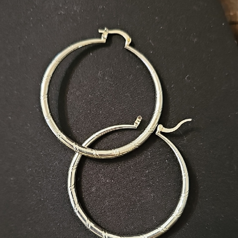 Elegant Silver Hoop Earrings